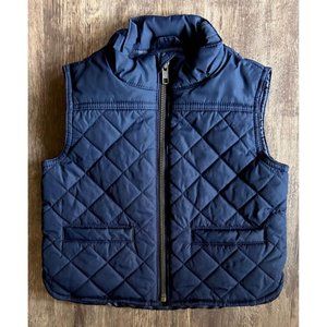 Boys 2 J.Crew Crewcuts Zip Up Quilted Navy Vest